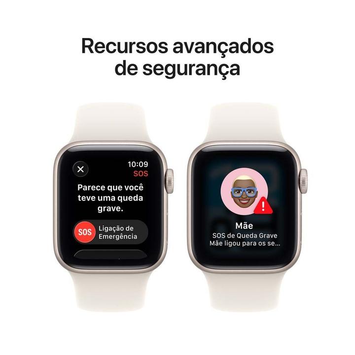 Apple Watch SE 3 GPS Caixa Estelar de Alumínio 44mm Pulseira Esportiva Estelar P/M - 6
