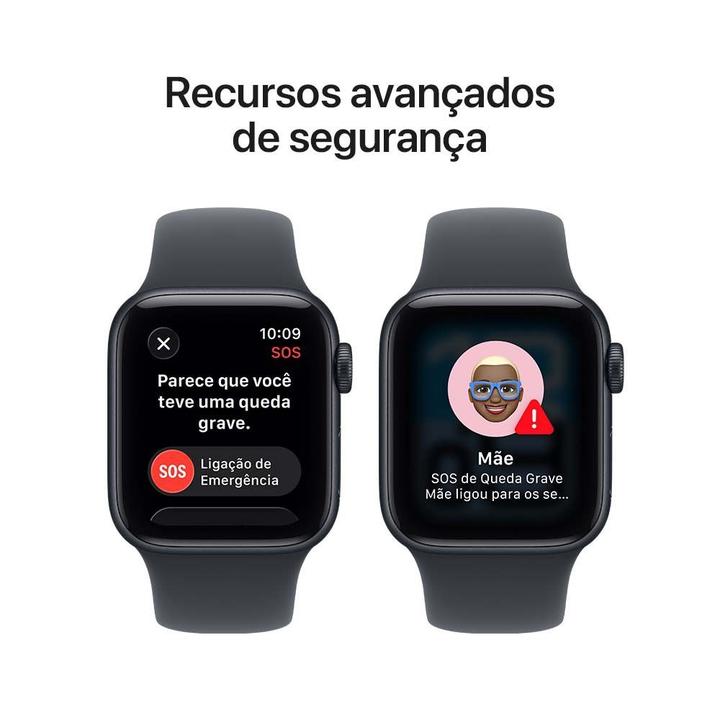 Apple Watch SE 3 GPS Caixa Meia-noite de Alumínio 40mm Pulseira Esportiva Meia-noite P/M - 6