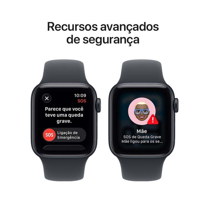 Apple Watch SE 3 GPS Caixa Meia-noite de Alumínio 44mm Pulseira Esportiva Meia-noite P/M - 6
