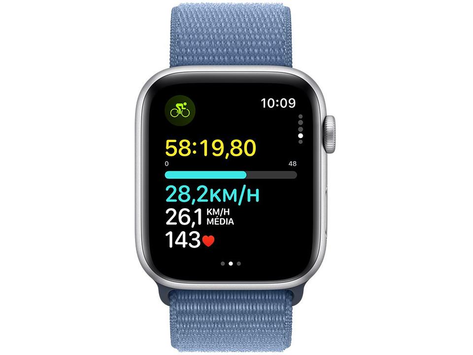 Apple Watch SE GPS + Cellular Caixa Estelar de Alumínio 40mm Pulseira Loop Esportiva Estelar (Neutro em Carbono) - 5