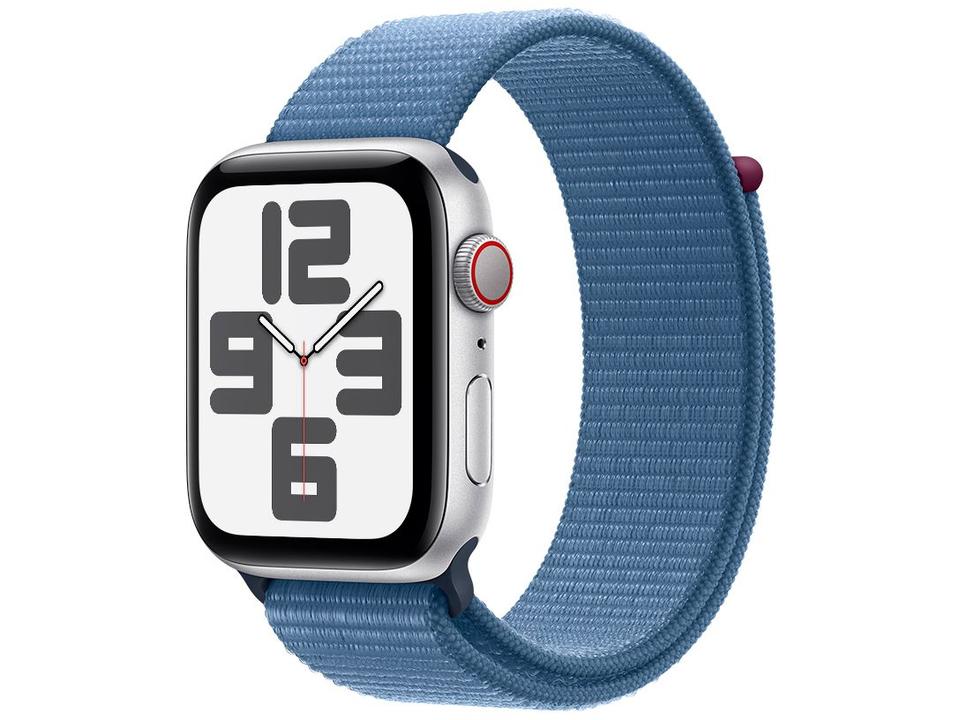 Apple Watch SE GPS + Cellular Caixa Estelar de Alumínio 40mm Pulseira Loop Esportiva Estelar (Neutro em Carbono)