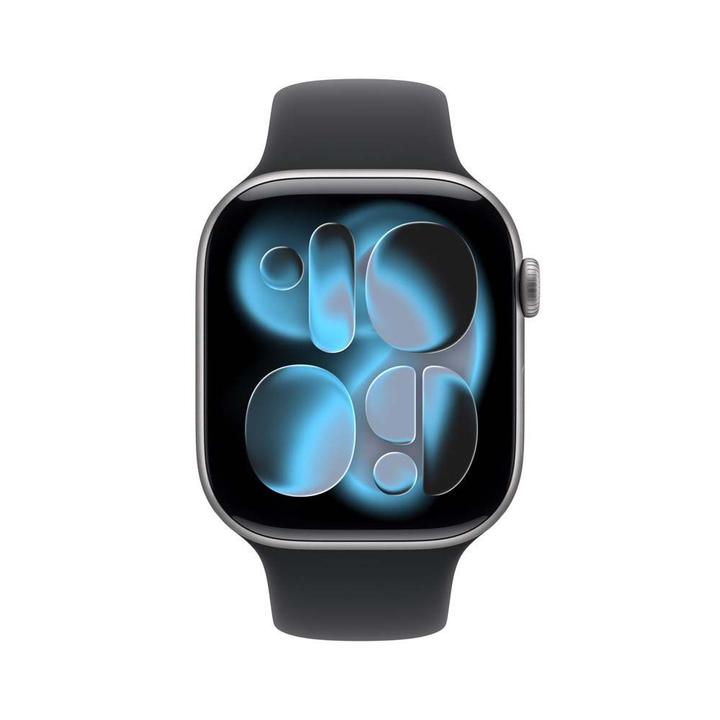 Apple Watch Series 11 GPS Caixa Cinza-espacial de Alumínio 46mm Pulseira Esportiva Preta P/M - 1