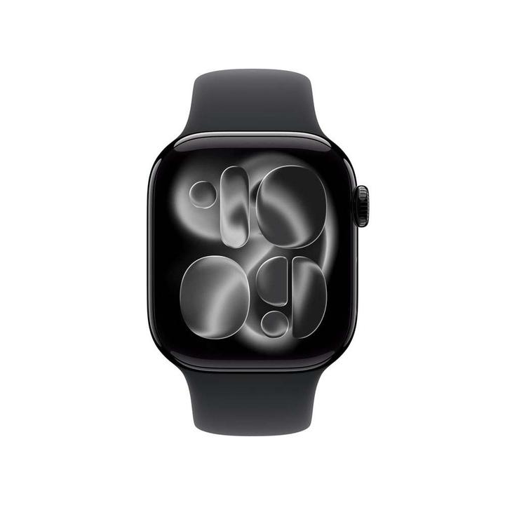 Apple Watch Series 11 GPS Caixa Preta Brilhante de Alumínio 42mm Pulseira Esportiva Preta P/M - 1