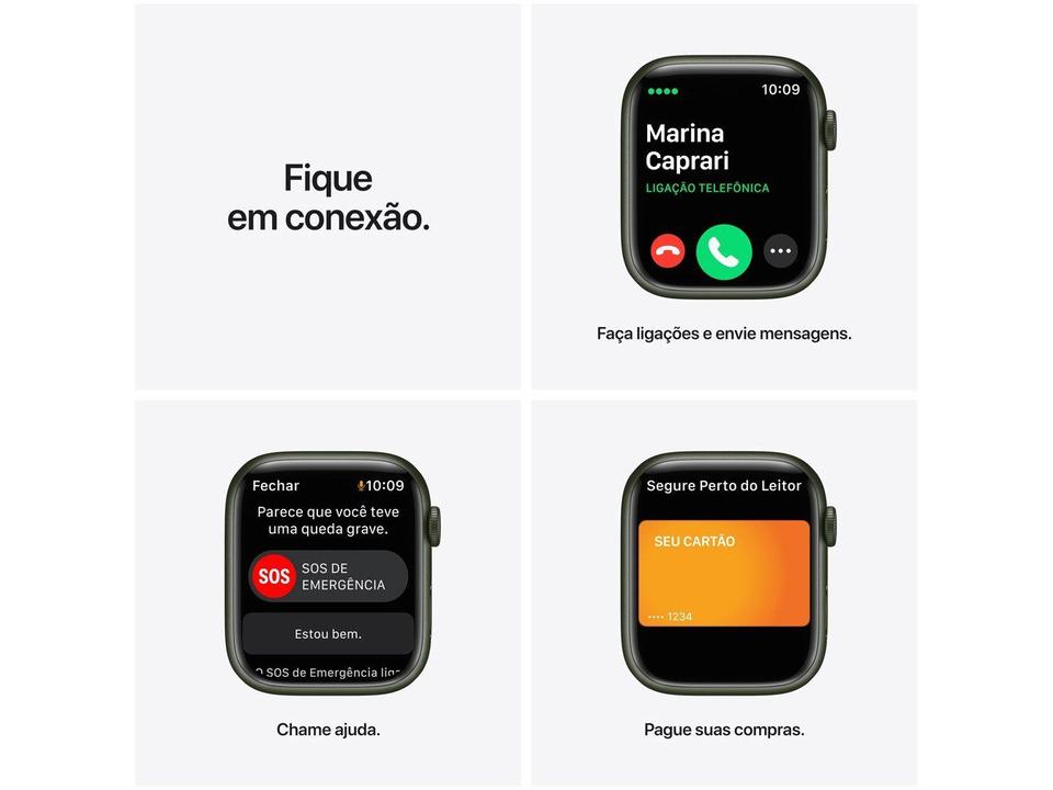 Apple Watch Series 7 45mm GPS + Cellular Verde - 6