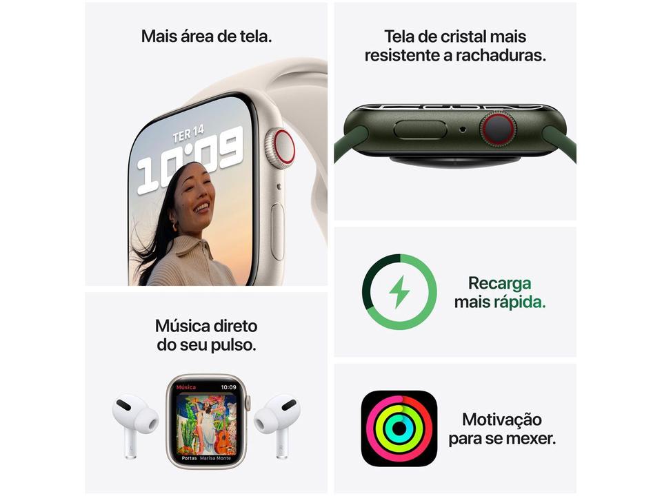 Apple Watch Series 7 45mm GPS + Cellular Verde - 7