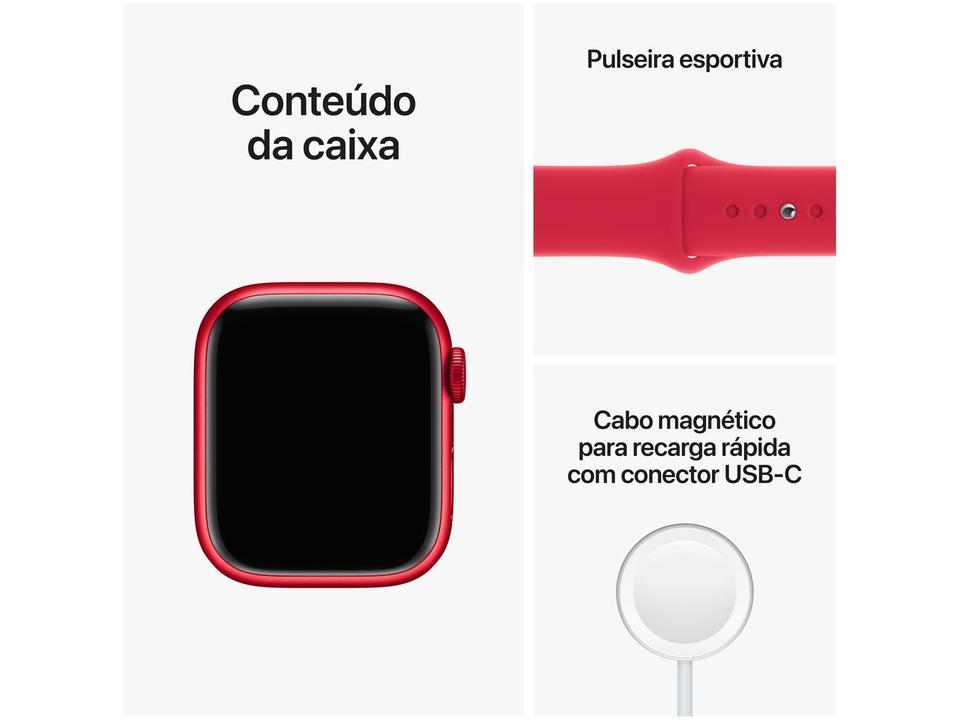 Apple Watch Series 8 41mm GPS Caixa (PRODUCT)RED Alumínio Pulseira Esportiva - 8