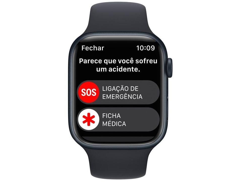 Apple Watch Series 8 45mm GPS + Cellular Caixa Meia-noite Alumínio Pulseira Esportiva - 5