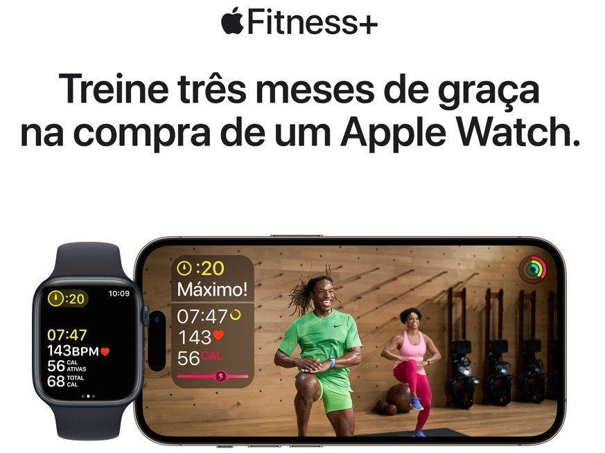 Apple Watch Series 8 45mm GPS + Cellular Caixa Meia-noite Alumínio Pulseira Esportiva - 9