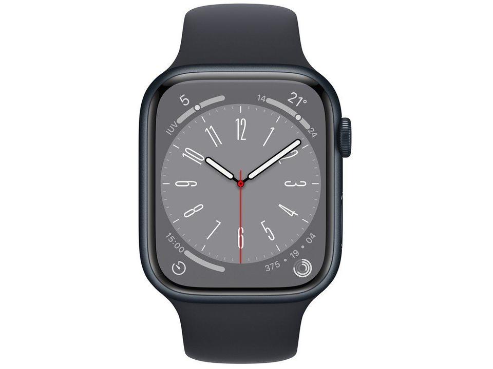 Apple Watch Series 8 45mm GPS + Cellular Caixa Meia-noite Alumínio Pulseira Esportiva - 1