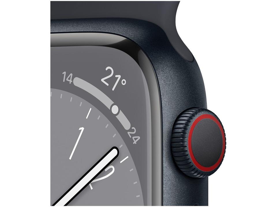 Apple Watch Series 8 45mm GPS + Cellular Caixa Meia-noite Alumínio Pulseira Esportiva - 2