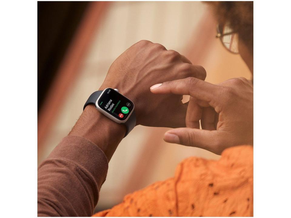 Apple Watch Series 8 45mm GPS + Cellular Caixa Meia-noite Alumínio Pulseira Esportiva - 3