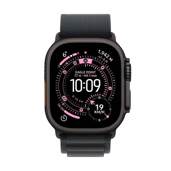 Apple Watch Ultra 3 GPS + Cellular Caixa Preta de Titânio 49mm Pulseira Loop Alpina Preta G - 1
