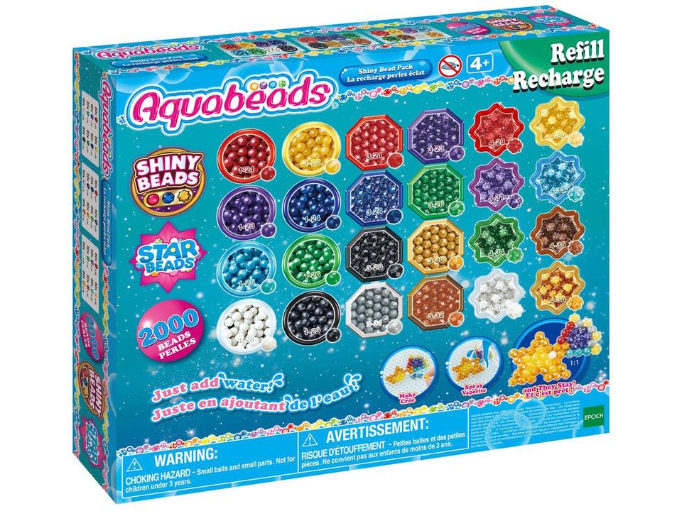 Aquabeads Refil Shiny Bead Pack 2000 Peças - 4