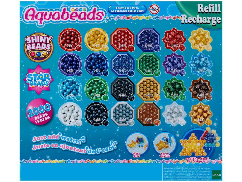 Aquabeads Refil Shiny Bead Pack 2000 Peças - 3