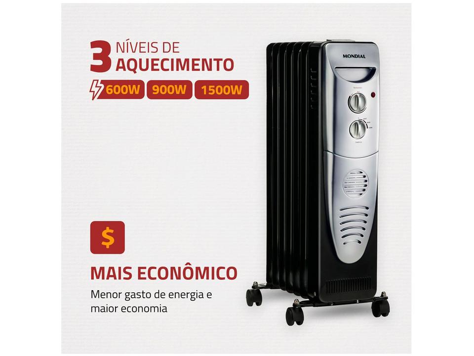 Aquecedor a Óleo Mondial A-06 Portátil - 3