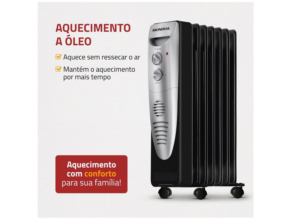 Aquecedor a Óleo Mondial A-06 Portátil - 2