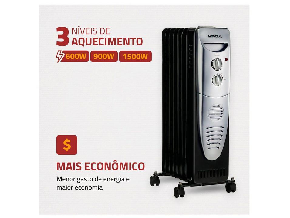 Aquecedor a Óleo Mondial A-06 Portátil - 4