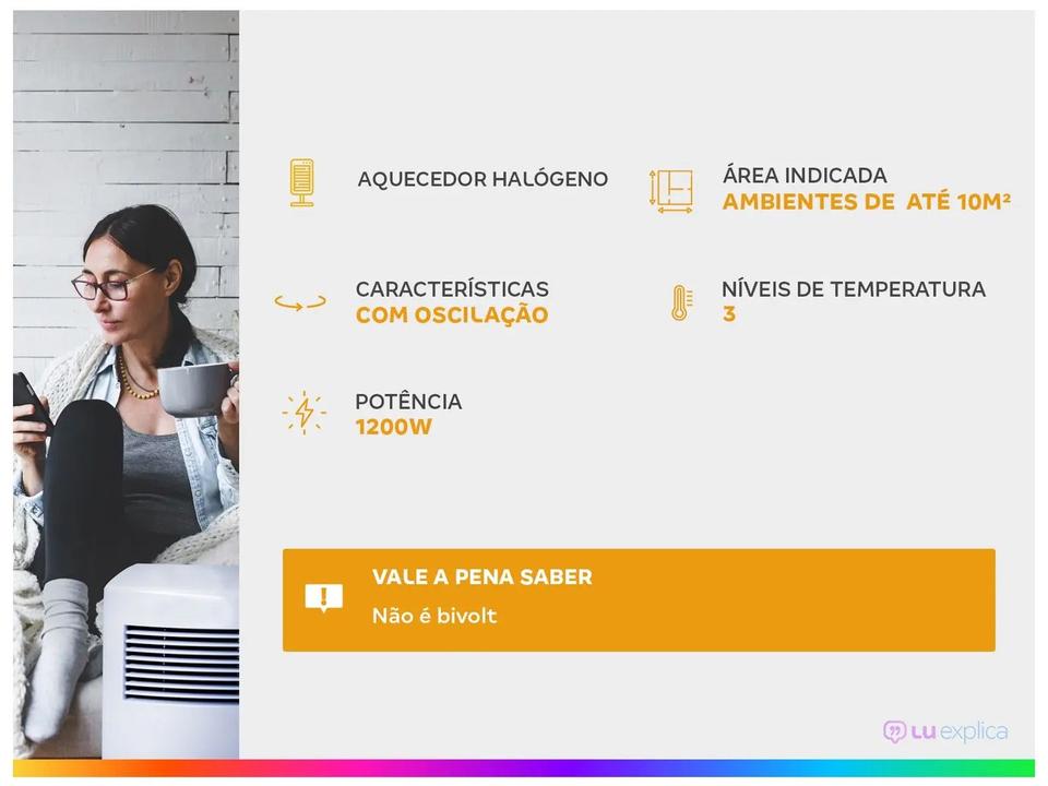 Aquecedor Elétrico Halogênio Britânia Ab1200 - 1