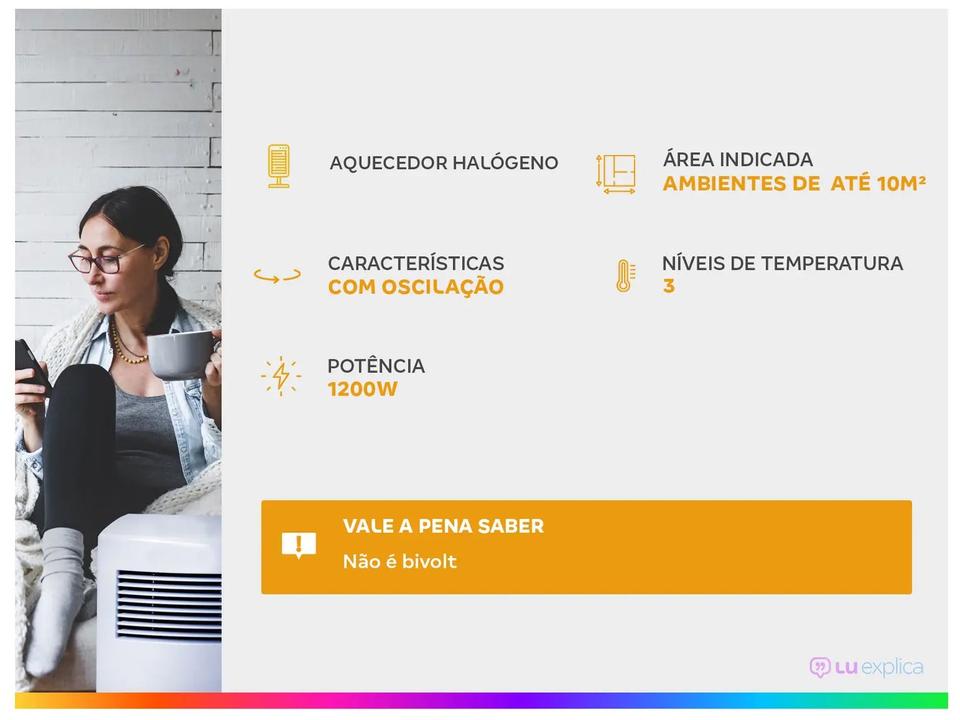 Aquecedor Elétrico Halogênio Britânia Ab1200 - 1