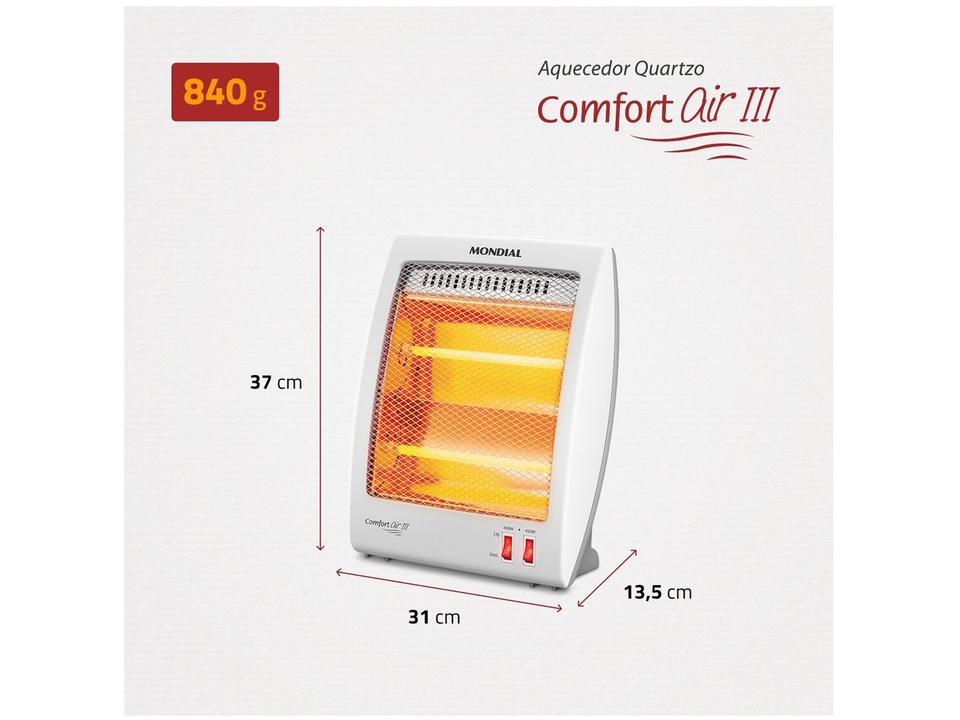 Aquecedor Quartzo Mondial Comfort Air III A-16 Portátil - 7