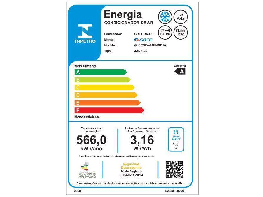 Ar-condicionado Janela Gree 7.000 BTUs Frio GJC07BV-A6N - 3