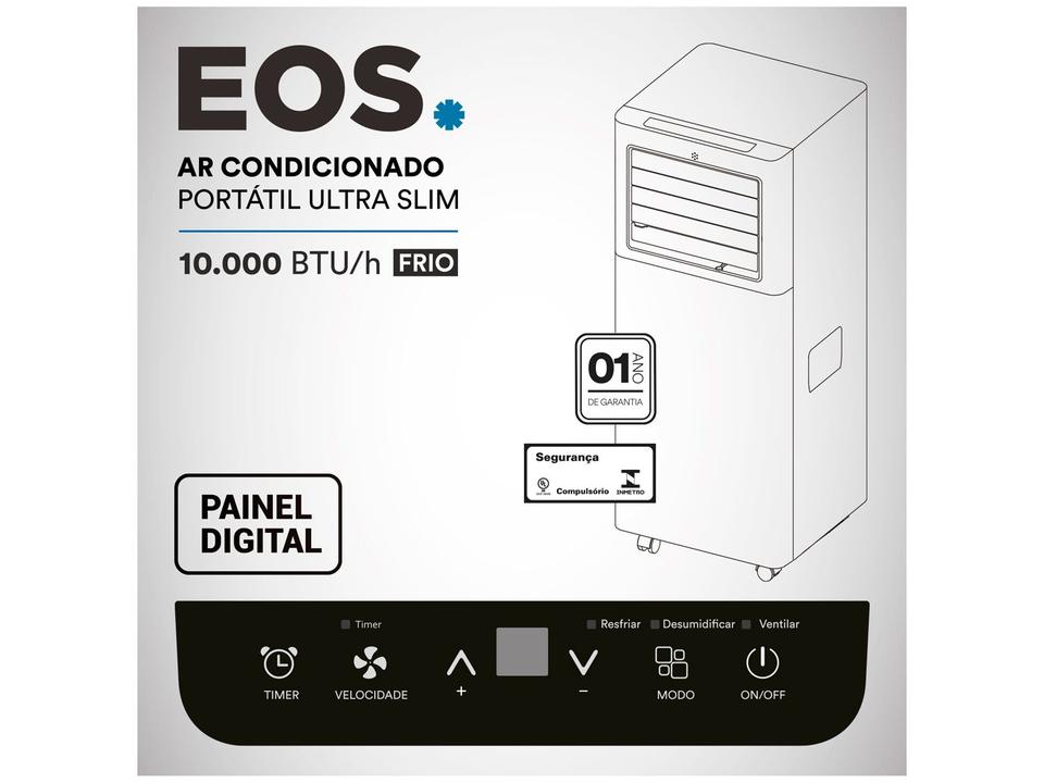 Ar-condicionado Portátil 10.000 BTUs EOS Frio Ultra Slim EAP10F - 4
