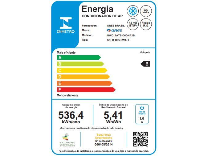 Ar-condicionado Split 12.000 BTUs Gree Inverter Frio GWC12ATB-D6DNA2B GWC12ATB-D6D - 5