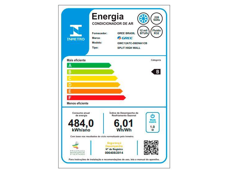 Ar-condicionado Split 12.000 BTUs Gree Inverter Frio GWC12ATC-D6DNA1CB - 4