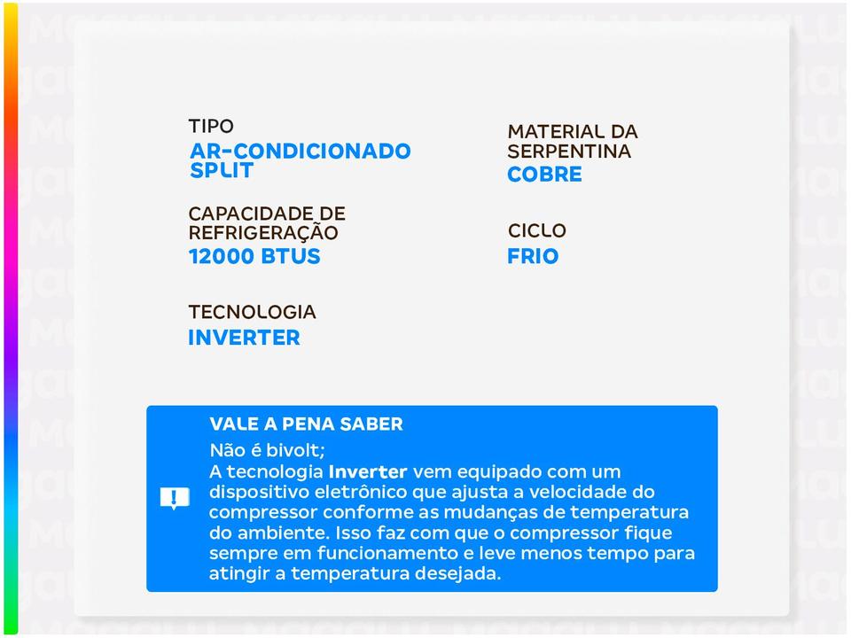 Ar-condicionado Split 12000 BTUs Consul Inverter Frio CBL12EB - 2