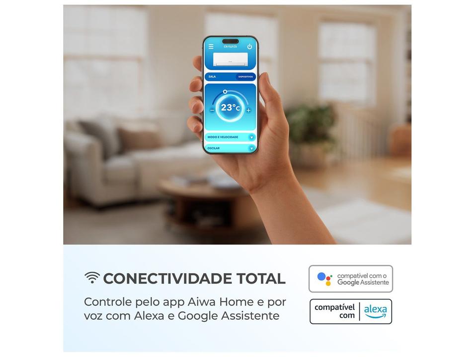 Ar-condicionado Split 9.000 BTUs Aiwa Inverter Frio AWS-AC-9F-EU - 3