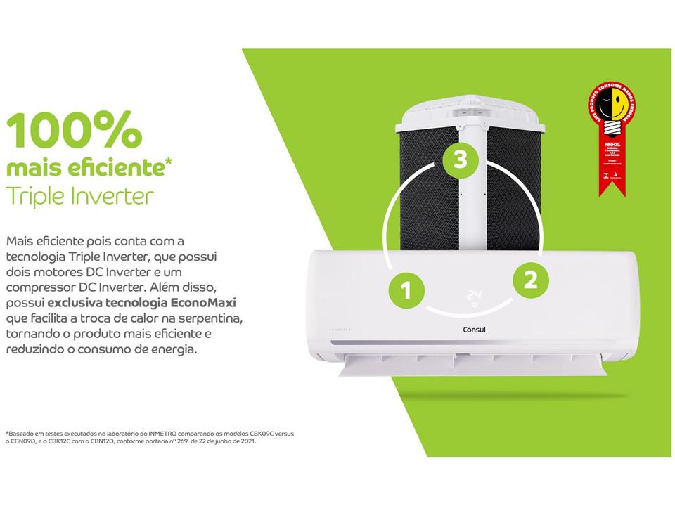 Ar-condicionado Split 9.000 BTUs Consul Triple Inverter Frio CBL09CB - 5