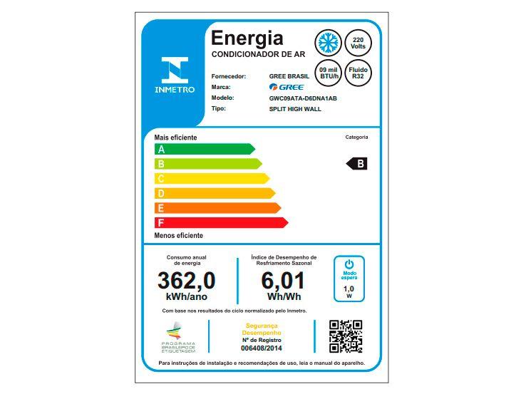 Ar-condicionado Split 9.000 BTUs Gree Inverter Frio GWC09ATA-D6DNA1AB - 4