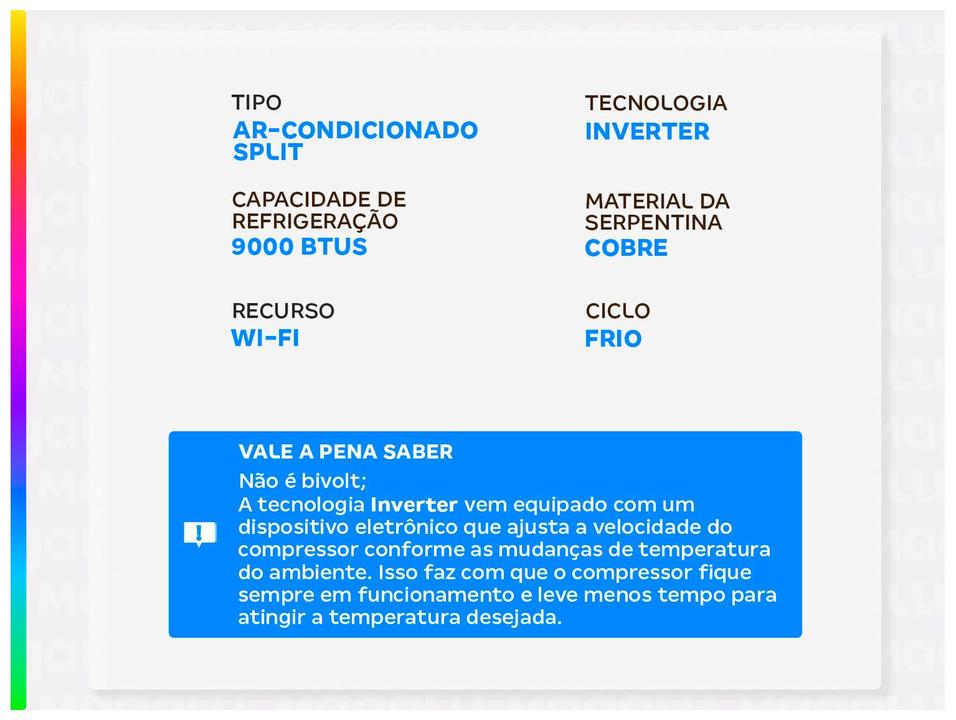 Ar-condicionado Split 9.000 BTUs Midea Carrier Inverter Frio AI Ecomaster 38EZVCA09M5 - 2