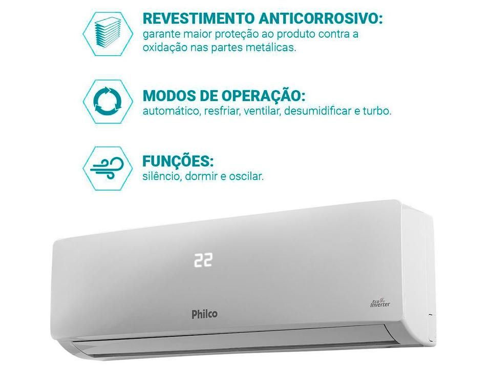 Ar-condicionado Split 9.000 BTUs Philco Eco Inverter Frio PAC9FB - 3