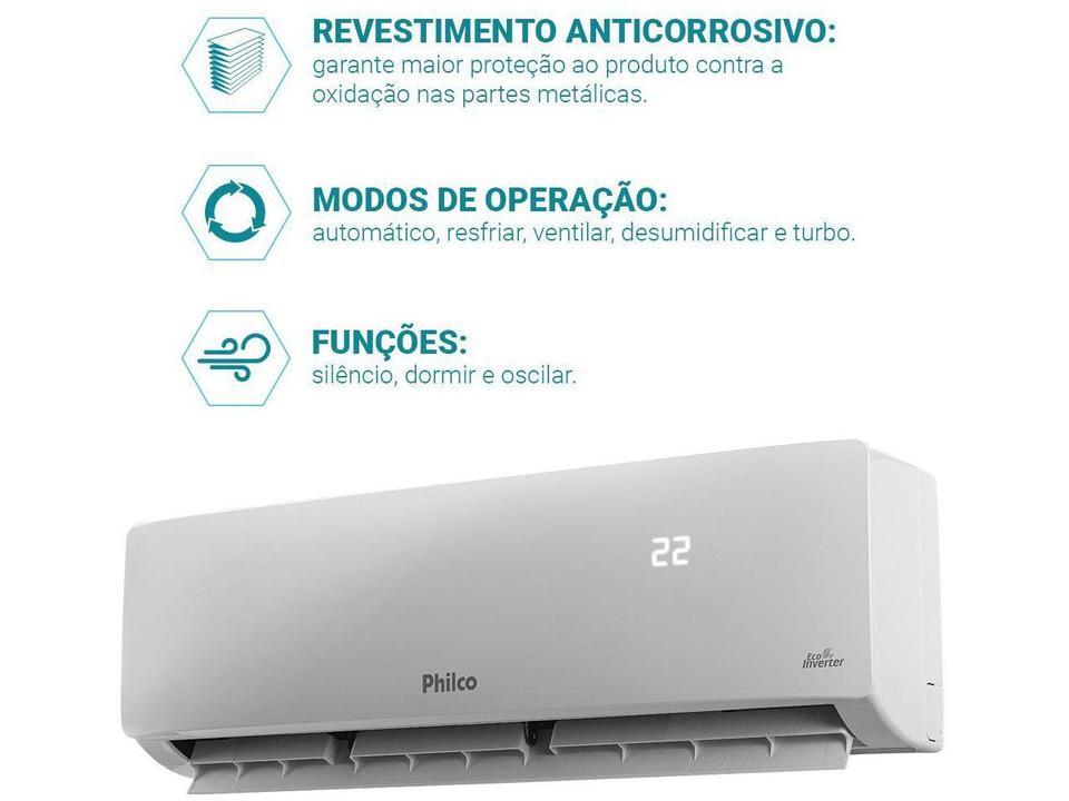 Ar-condicionado Split 9.000 BTUs Philco Eco Inverter Quente e Frio PAC9QC - 4