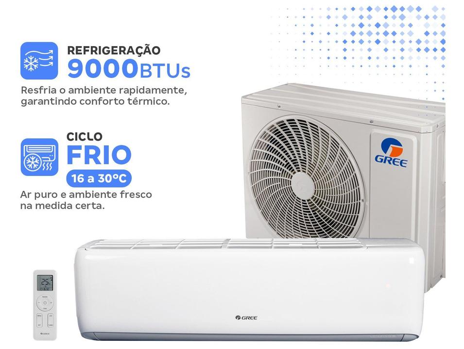 Ar-condicionado Split 9.000BTUs Gree Inverter Frio GWC09ATAXA-D6DNA1A - 4