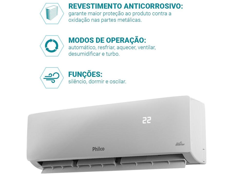 Ar-condicionado Split 9000 BTUs Philco Quente e Frio PAC9QI - 4