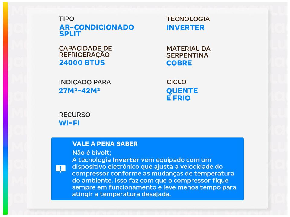 Ar-condicionado Split Gree Inverter 24.000 BTUs Quente e Frio Auto Inverter G-Diamond - 2