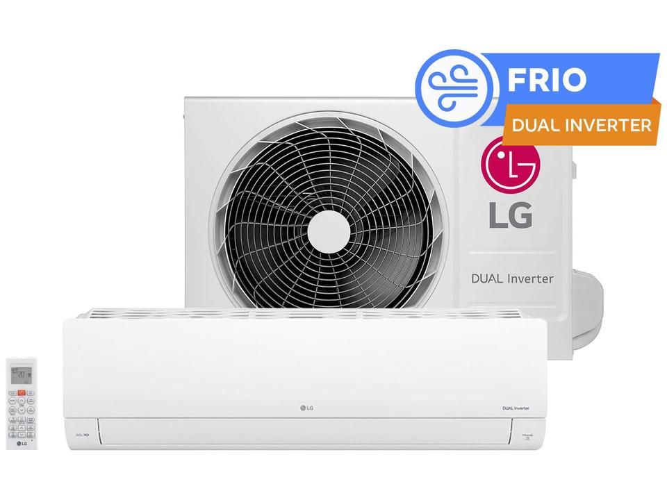 Ar-condicionado Split Hi-Wall LG Dual Inverter Compact +AI 18.000 BTUs Frio S3-Q18KLQAL - 2