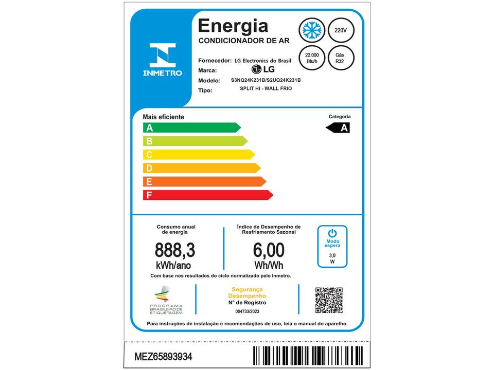 Ar-condicionado Split LG Dual Inverter 24.000 BTUs Frio Voice + AI S3NQ24K231B.EB2GAM1 - 11