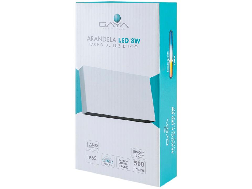 Arandela Externa de Efeito Preta LED 8W - 5