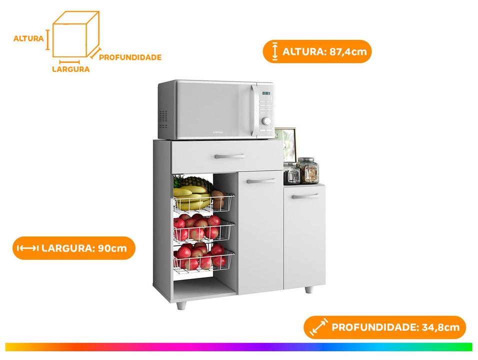 Armário com Fruteira 1 Gaveta 2 Portas Aramóveis Lia - 1