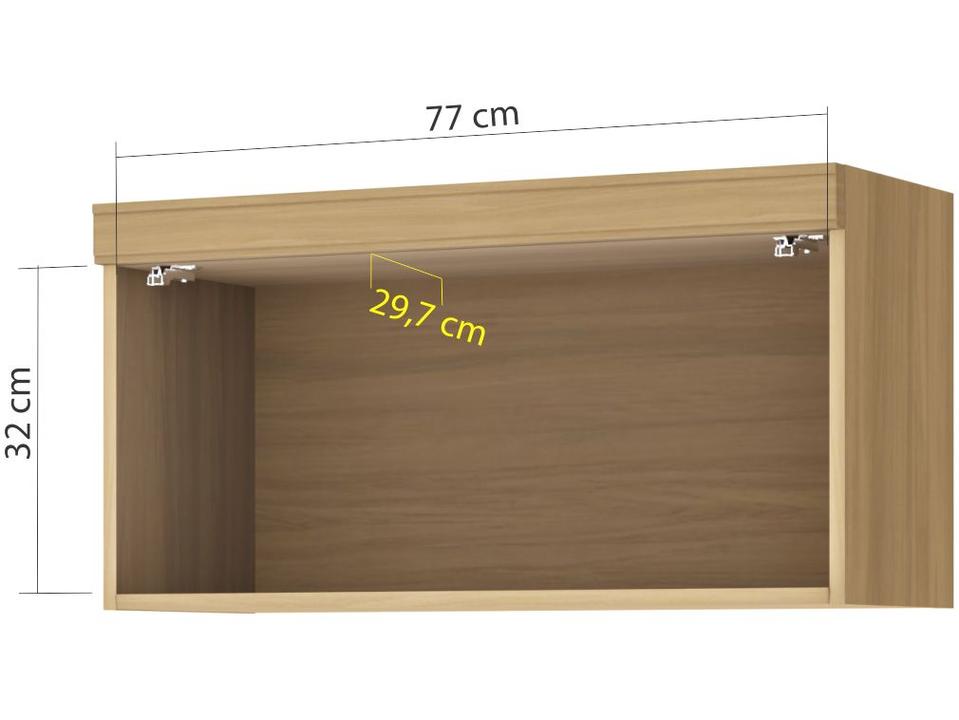 Armário de Cozinha Aéreo MDF Nesher Marquesa 1 Porta 80x39,5cm - 2