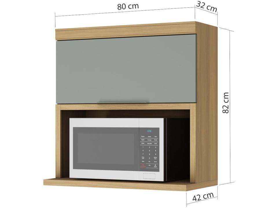 Armário de Cozinha Aéreo MDF Nesher Marquesa 1 Porta 80x82cm - 1