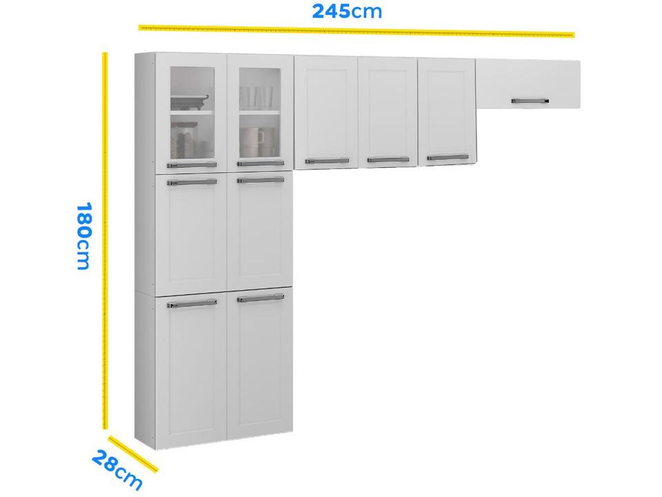 Armário de Cozinha Campacta Itatiaia Florença 10 Portas - 2