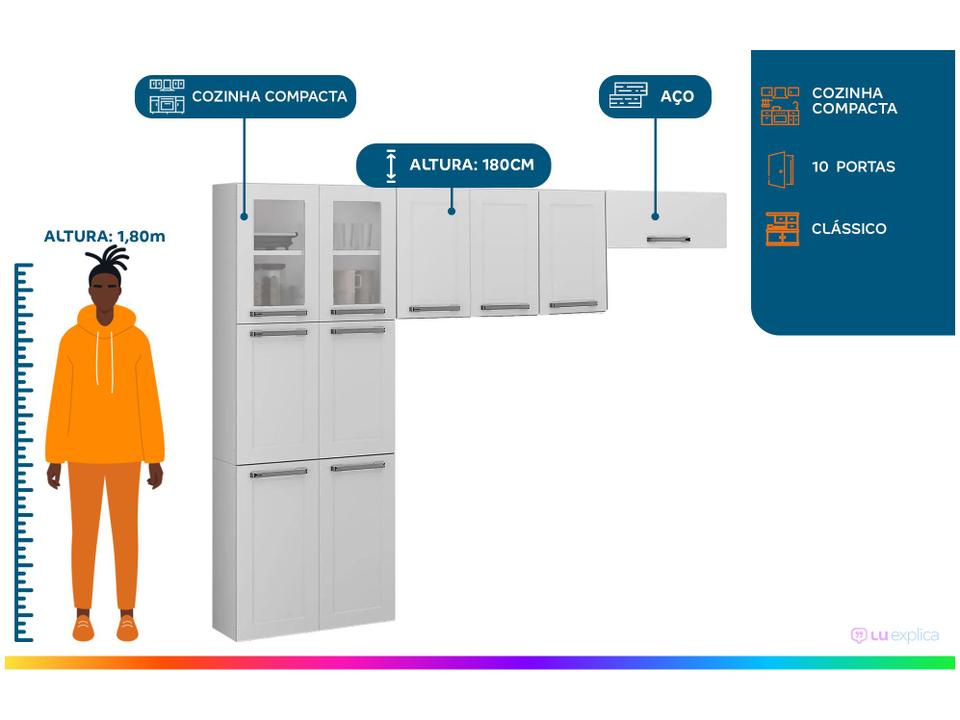 Armário de Cozinha Campacta Itatiaia Florença 10 Portas - 1