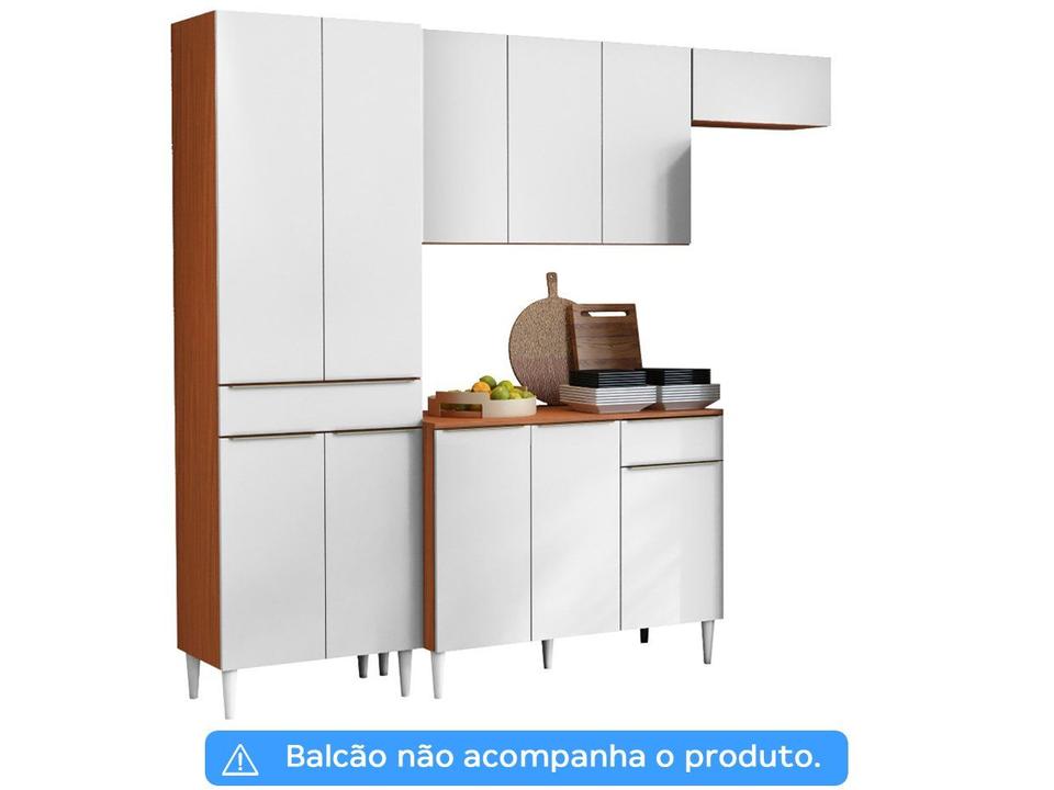 Armário de Cozinha Compacta Aramóveis Prime 8 Portas 1 Gaveta - 6