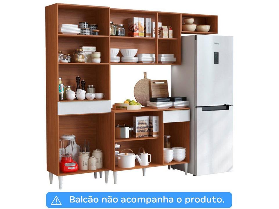 Armário de Cozinha Compacta Aramóveis Prime 8 Portas 1 Gaveta - 5