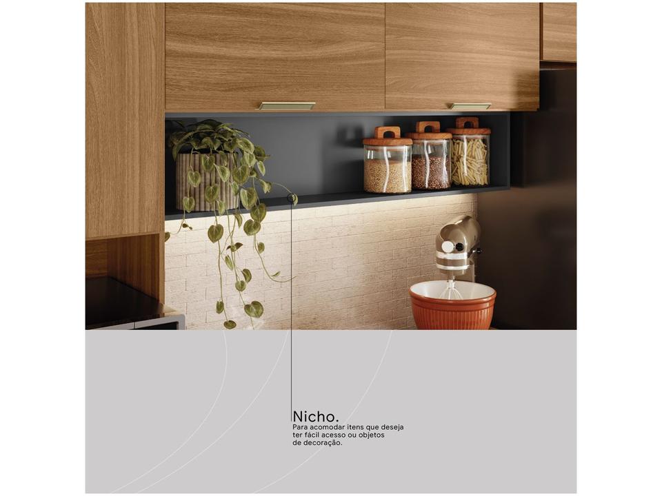 Armário de Cozinha Compacta Demóbile Alba com Balcão 8 Portas 2 Gavetas - 7