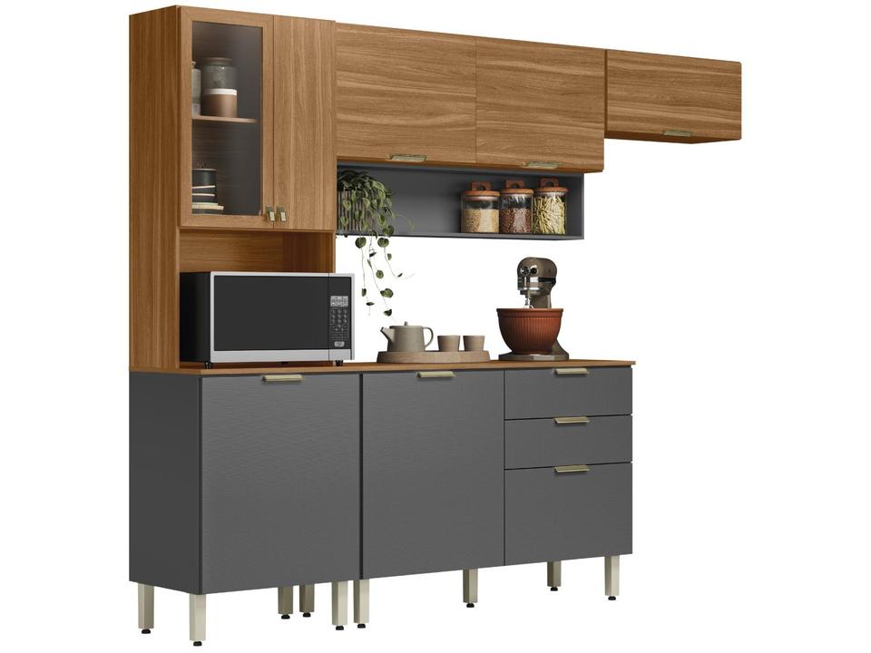 Armário de Cozinha Compacta Demóbile Alba com Balcão 8 Portas 2 Gavetas - 13